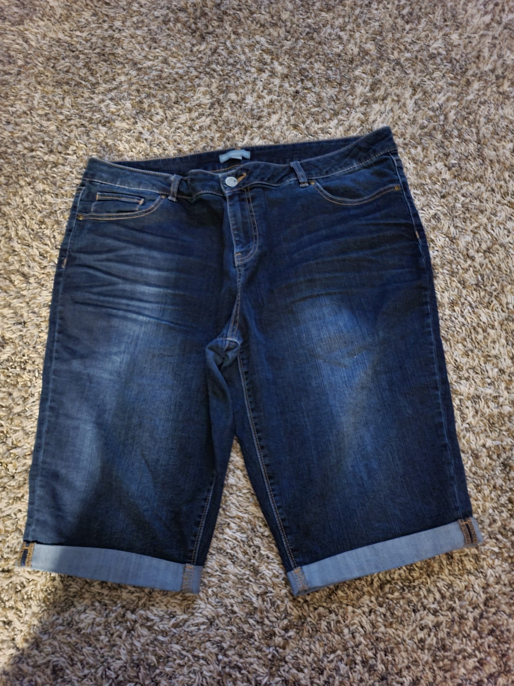 New York & Company Dark Blue Denim Bermuda Shorts- Size 16